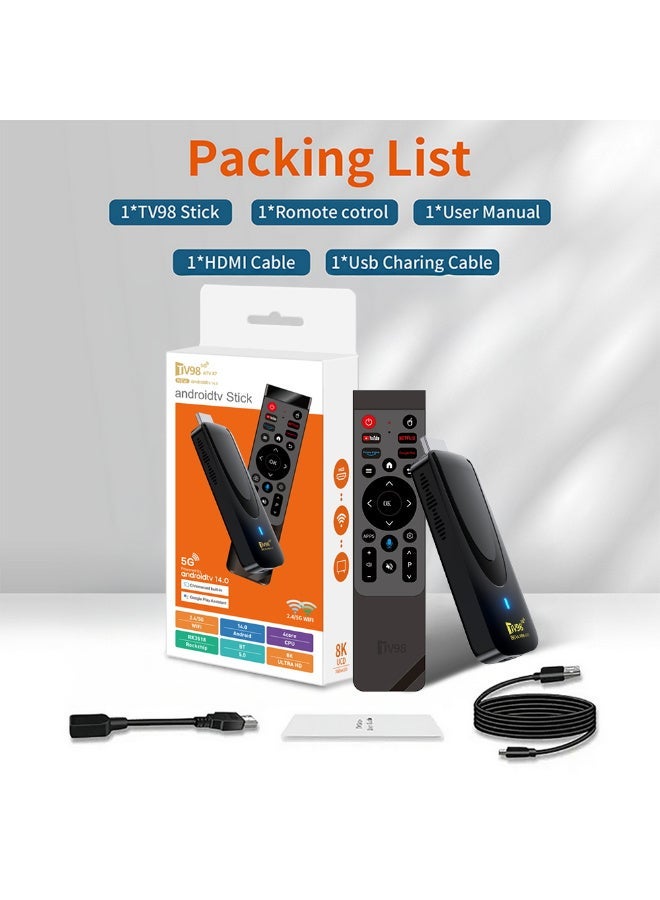 SYXUMLKLS 8K Ultra HD Smart TV Stick, HDR Streaming Device, Google Assistant Voice Control, Chromecast Built-In - Image 2